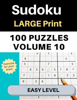 Couverture_100 Large Print Easy Level Sudoku Puzzles, Volume 10