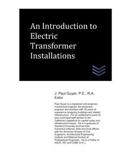 Couverture_An Introduction to Electric Transformer Installations