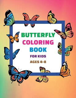 Front cover_Butterfly Coloring Book For Kids Ages 4-8