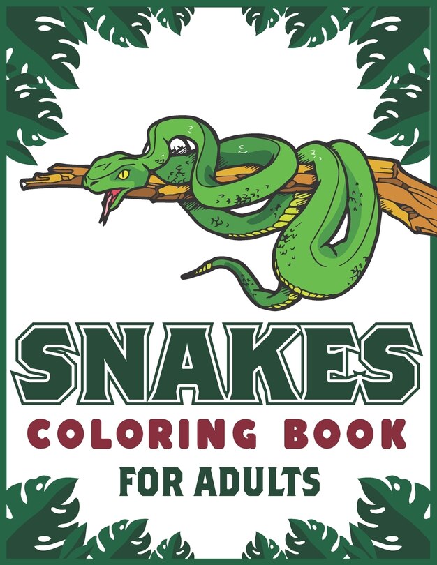 Front cover_Snakes Coloring Book For Adults