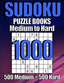 Front cover_1000 Sudoku Puzzles 500 Medium & 500 Hard