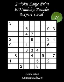 Front cover_Sudoku Large Print for Adults - Expert Level - N°27