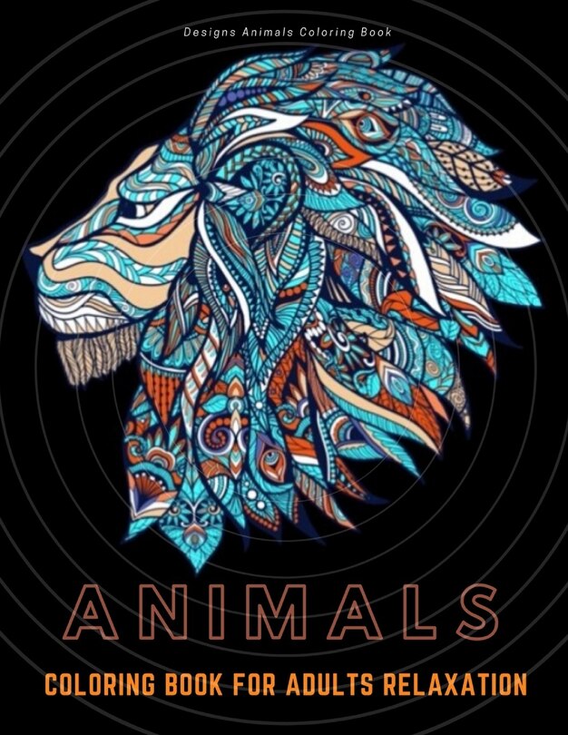 Front cover_Animals Coloring Book for Adults Relaxation