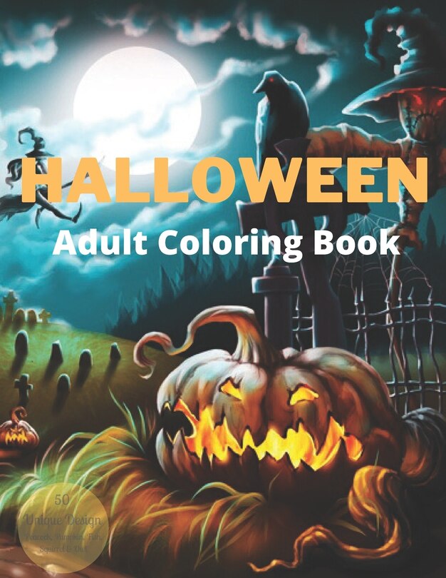 Front cover_Halloween Adult Coloring Book