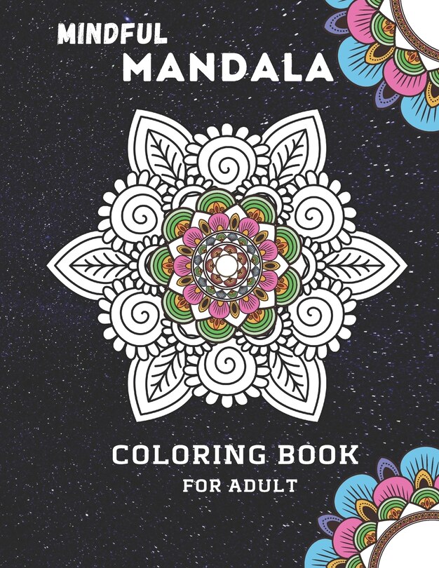 Front cover_Mindful Mandala Coloring Book For Adult