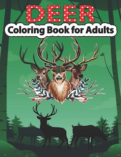 Front cover_Deer Coloring Book for Adults
