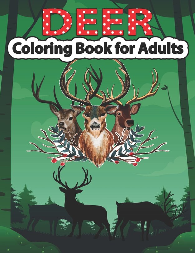 Front cover_Deer Coloring Book for Adults