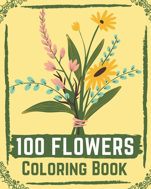 Couverture_100 Flowers Coloring Book