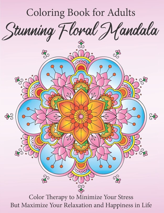 Front cover_Stunning Floral Mandala Coloring Book for Adults