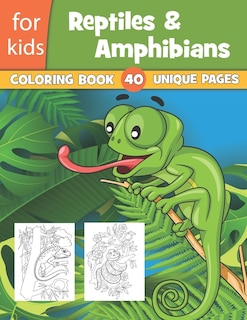 Couverture_Reptiles & Amphibians Coloring Book For Kids 40 Unique Pages