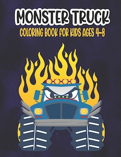 Front cover_Monster Truck Coloring Book for Kids Ages 4-8