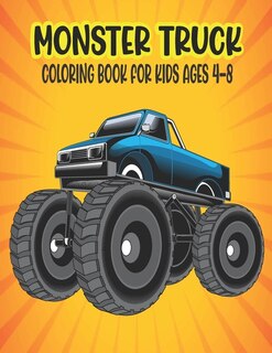 Front cover_Monster Truck Coloring Book for Kids Ages 4-8