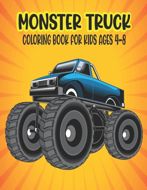 Front cover_Monster Truck Coloring Book for Kids Ages 4-8