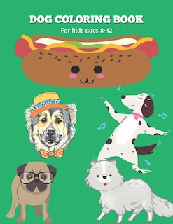 Front cover_Dog Coloring Book for children ages 8-12