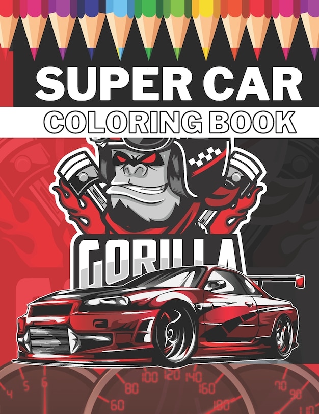 Front cover_Super Car Coloring Book