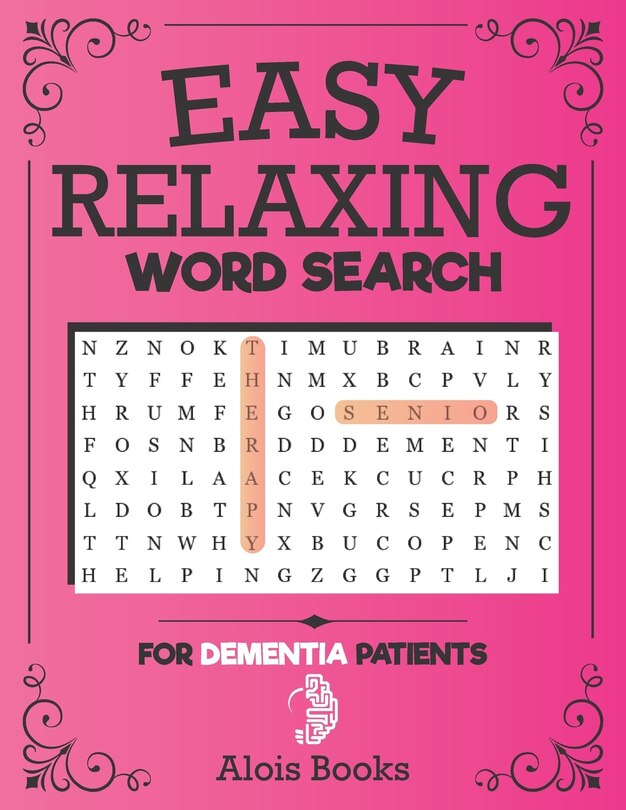 Front cover_Easy Relaxing Word Search For Dementia Patients