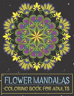 Front cover_Flower Mandalas Coloring Book for Adults