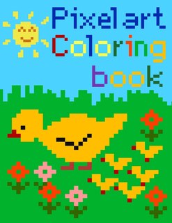 Front cover_Pixel art coloring book