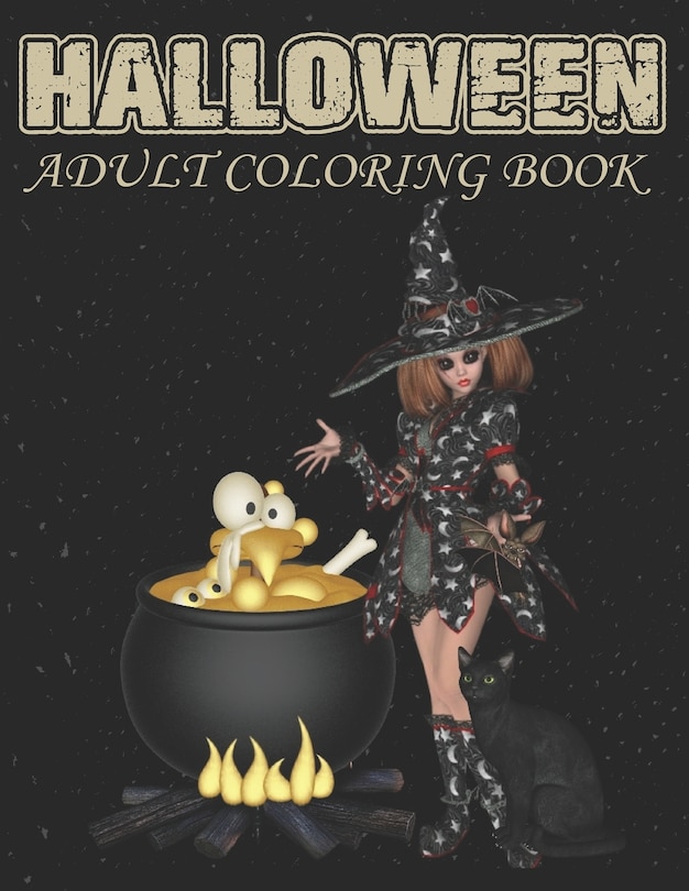 Front cover_Halloween Adult Coloring Book