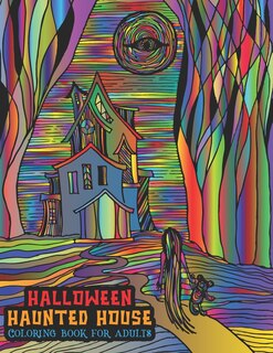 Front cover_Halloween Haunted House Coloring Book For Adults