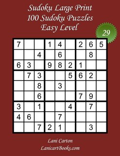 Couverture_Sudoku Large Print for Adults - Easy Level - N°29