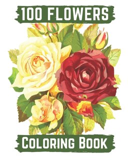 Front cover_100 flowers coloring book