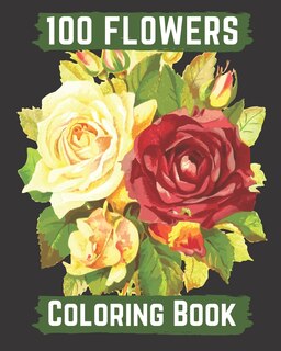 Front cover_100 flowers coloring book