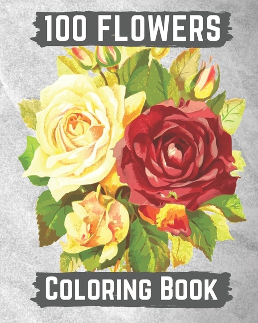 Couverture_100 flowers coloring book