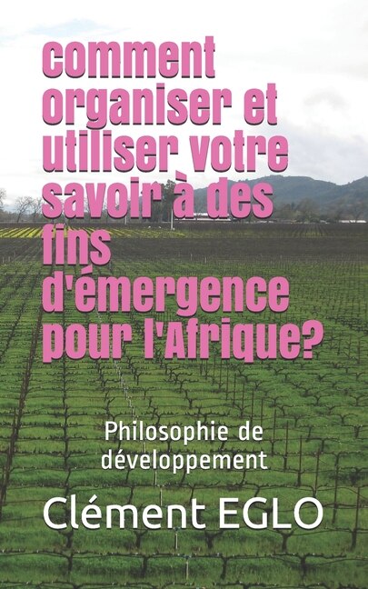 Couverture_comment organiser et utiliser votre savoir à des fins d'émergence pour l'Afrique?
