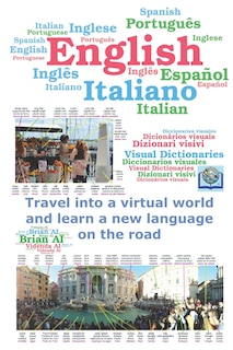 Couverture_Dictionary English, Italian, Spanish, Portuguese - Travel into a virtual world and learn a new language on the road