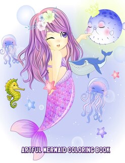 Front cover_Artful Mermaid Coloring Book