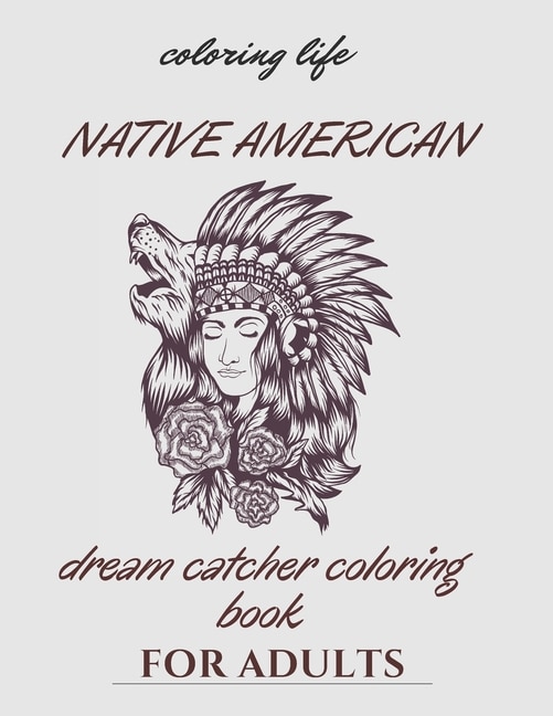 Couverture_native american dream catcher coloring book for adult