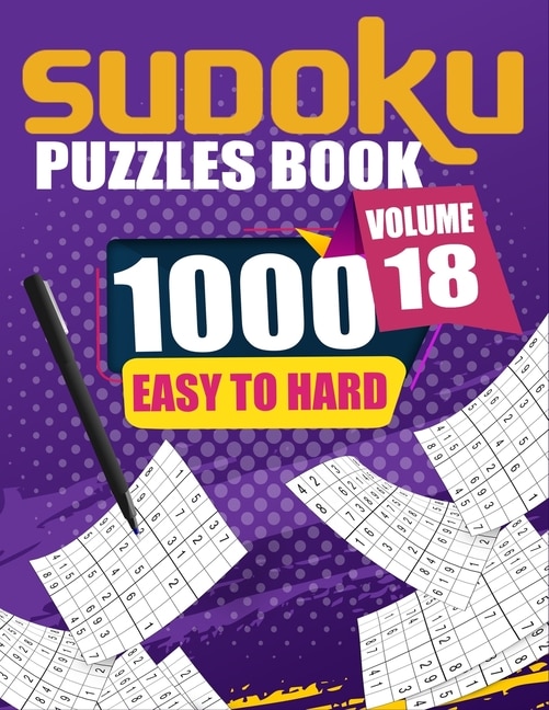 Front cover_1000 Sudoku Puzzles Easy To Hard Volume 18