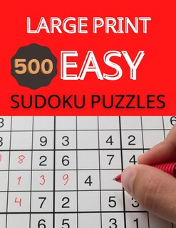 Front cover_Large Print 500 Easy Sudoku Puzzles