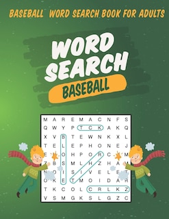 Front cover_Baseball Word Search Book For Adults