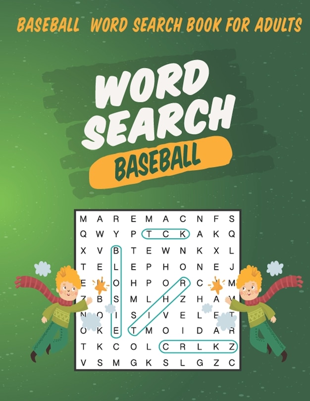 Front cover_Baseball Word Search Book For Adults