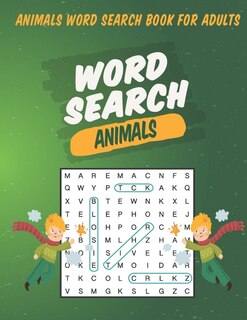 Front cover_Animals Word Search Book For Adults