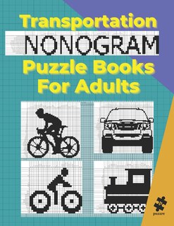 Front cover_Transportation Nonogram Puzzle Books For Adults