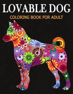 Front cover_Lovable Dog Coloring Book for Adult
