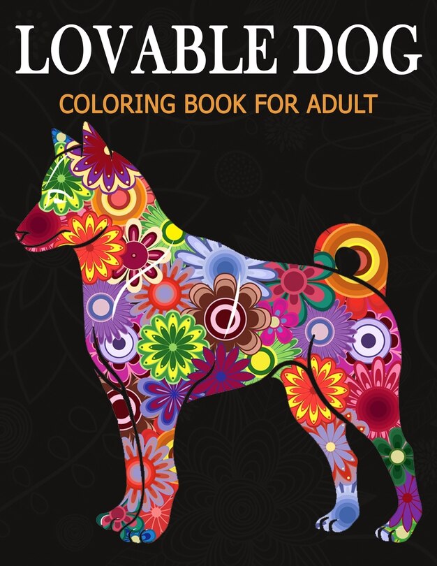 Front cover_Lovable Dog Coloring Book for Adult