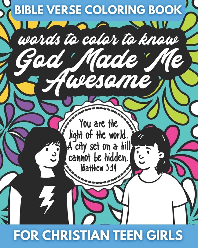 Couverture_Bible Verse Coloring Book for Christian Teen Girls - Words to Color - God Made Me Awesome