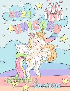 Front cover_Unicorn Coloring Calendar 2021