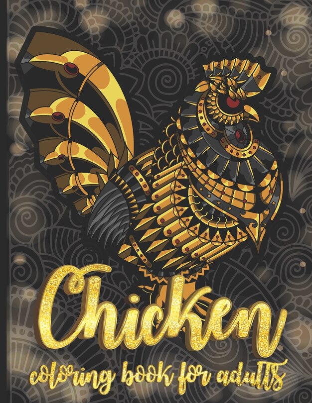 Front cover_Chicken Coloring Book For Adults