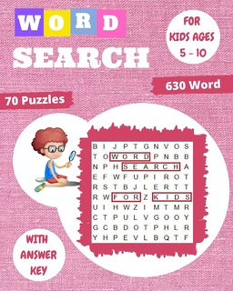 Front cover_Word Search for Kids for Ages 5-10