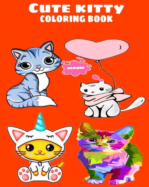 Front cover_Cute kitty Coloring Book