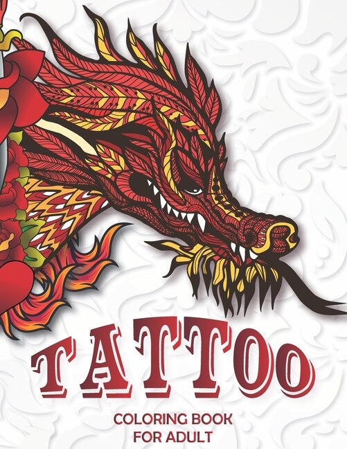 Front cover_Tattoo Coloring Book For Adults