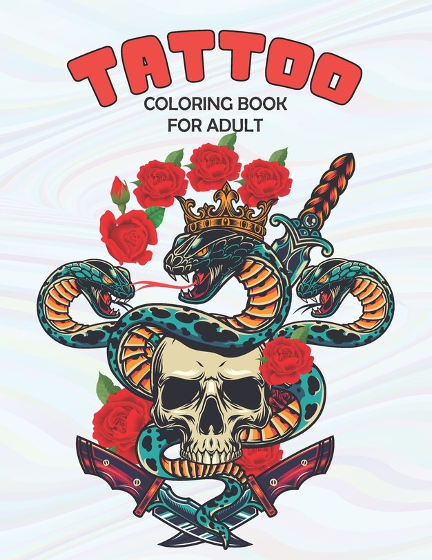 Front cover_Tattoo Coloring Book For Adults