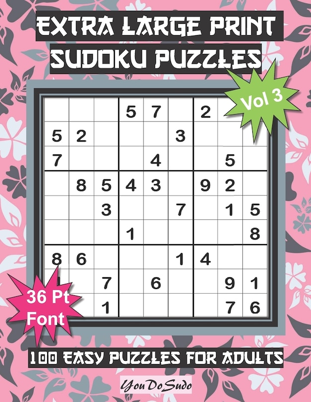 Front cover_Extra Large Print Sudoku Puzzles
