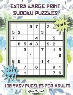 Couverture_Extra Large Print Sudoku Puzzles