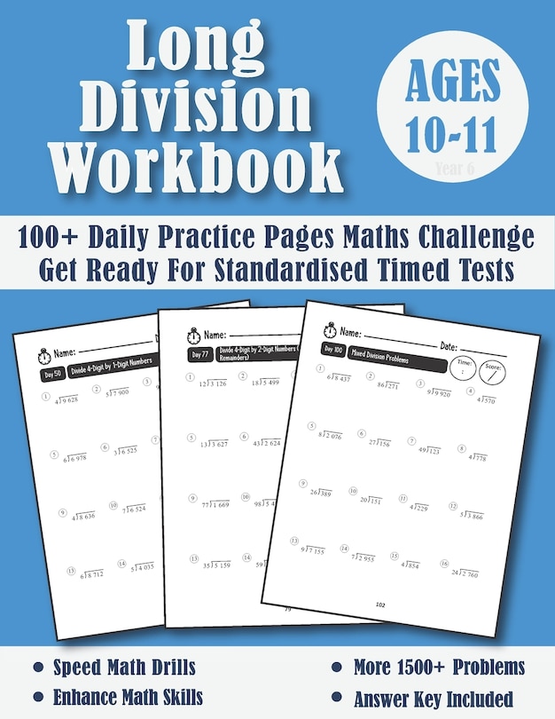 Front cover_Long Division Workbook Year 6 - KS2